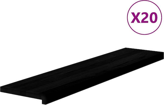 Covorașe pentru trepte 20 buc. maro închis 110x30x2 cm lemn de stejar maro 110 x 30 x 2 cm