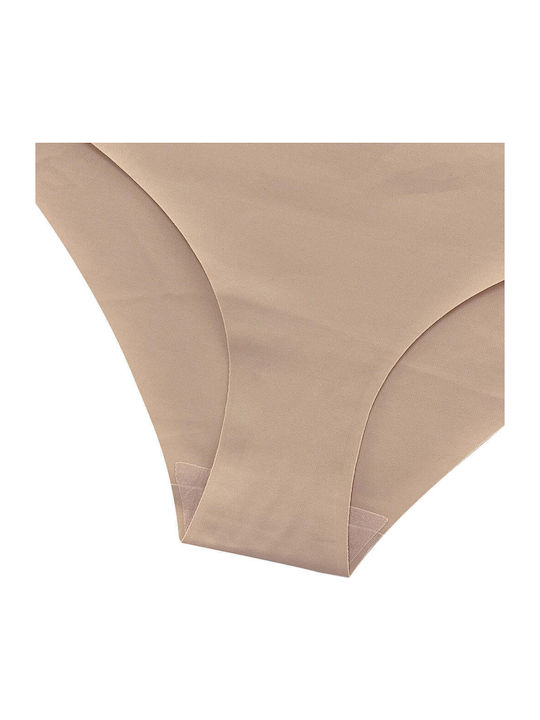 Damen Slip Nahtlos Beige