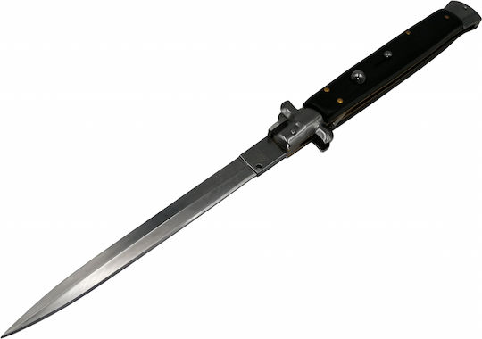 Set Three Automatic Knives Stiletto Stainless Steel 33 Cm Case Included