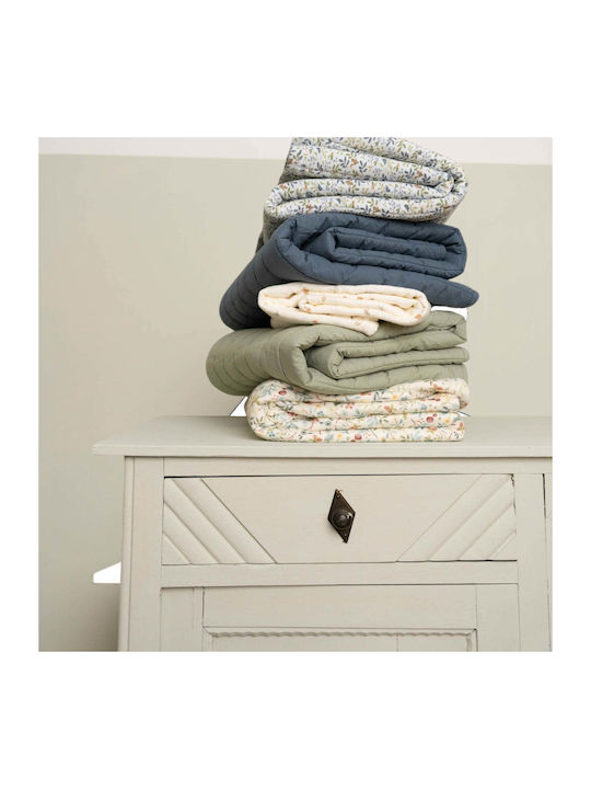 Little Dutch Baby Blanket Nursery Swaddling Blanket Blue 100x70cm