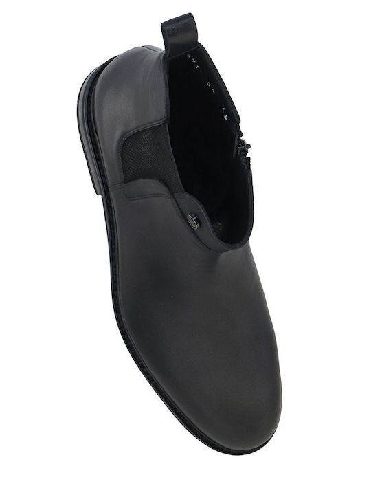 Leder Schwarz Herrenstiefel