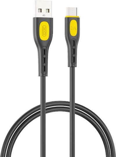 XO Nb280 Regular USB 2.0 to micro USB Cable Μαύρο 1m (16.005.0344) 1τμχ