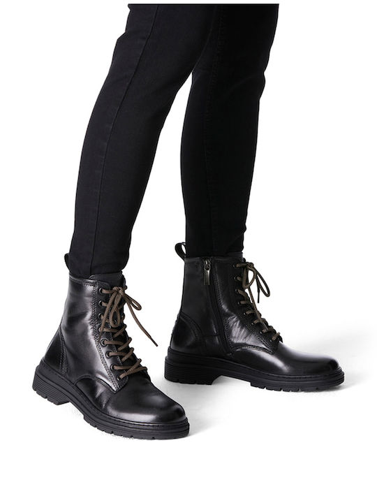 Leather Women's Ankle Boots Black