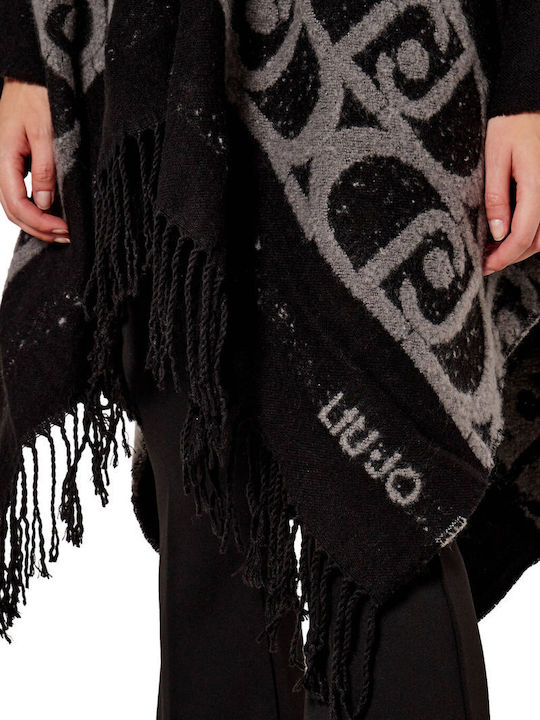 Women's Poncho Nero