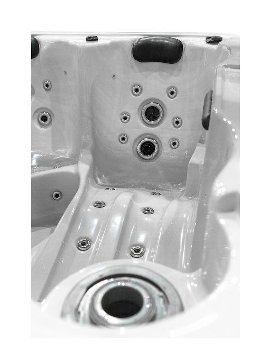 Spa Maui Lite 3 Θέσεων Μπανιέρα Ελεύθερης Τοποθέτησης Ακρυλική με Υδρομασάζ 209x168x88cm