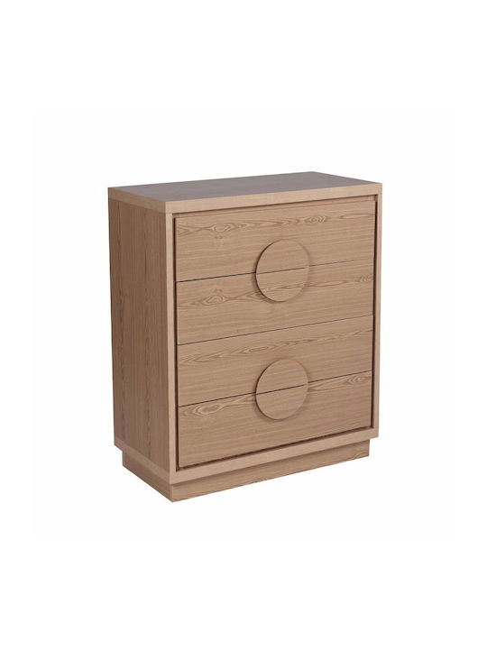 Axis Wooden Chest of Drawers Natural 80x40x94cm