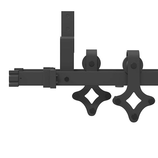 vidaXL Sliding Door Mechanism for Middle Door 427cm Black