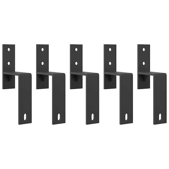 vidaXL vidaXL Sliding Door Mechanism for Middle Door 213.5cm Black