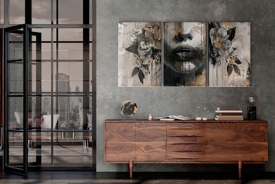 Decowalls Triplu Tablou pe Pânză 60x120cm