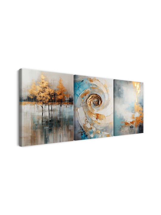 Decowalls Τρίπτυχος Πίνακας σε Καμβά 60x120cm
