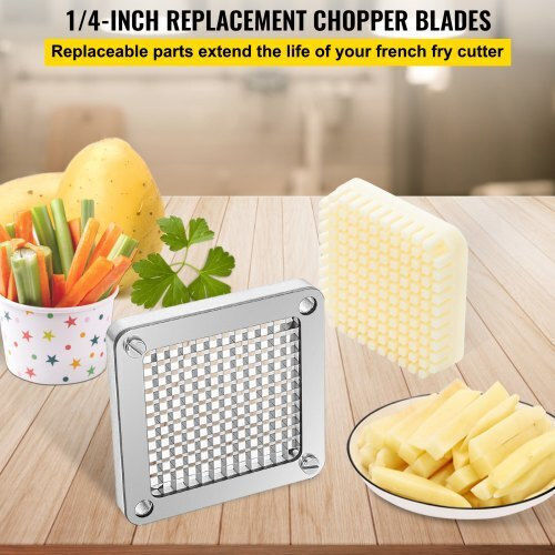 Replacement Blade & Push Block 1/4" Potato Cutter Vevor 3 Pcs Fkthqc314inchcudxv0