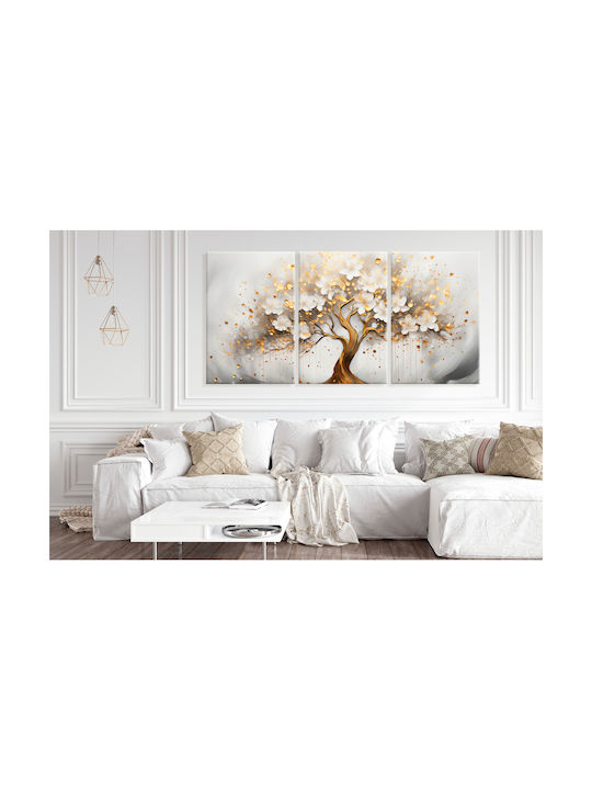 Decowalls Τρίπτυχος Πίνακας σε Καμβά 60x120cm