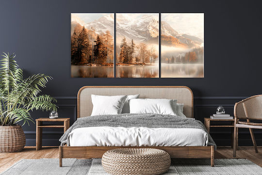 Decowalls Τρίπτυχος Πίνακας σε Καμβά 60x120cm