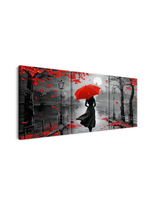 Decowalls Τρίπτυχος Πίνακας σε Καμβά 60x120cm