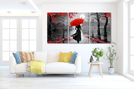 Decowalls Τρίπτυχος Πίνακας σε Καμβά 60x120cm