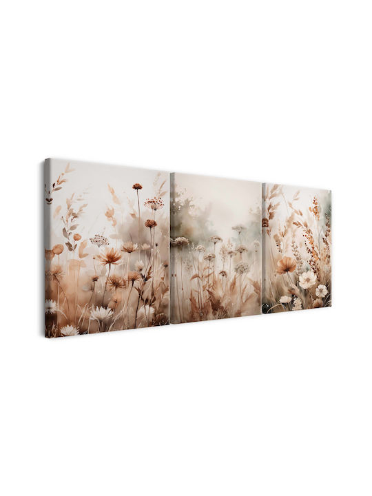 Decowalls Τρίπτυχος Πίνακας σε Καμβά 60x120cm