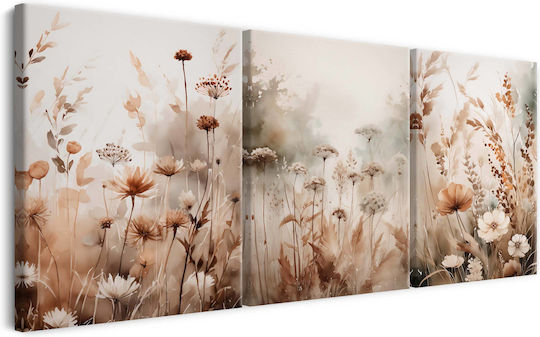 Decowalls Dreifach Gemälde auf Leinwand 60x120cm