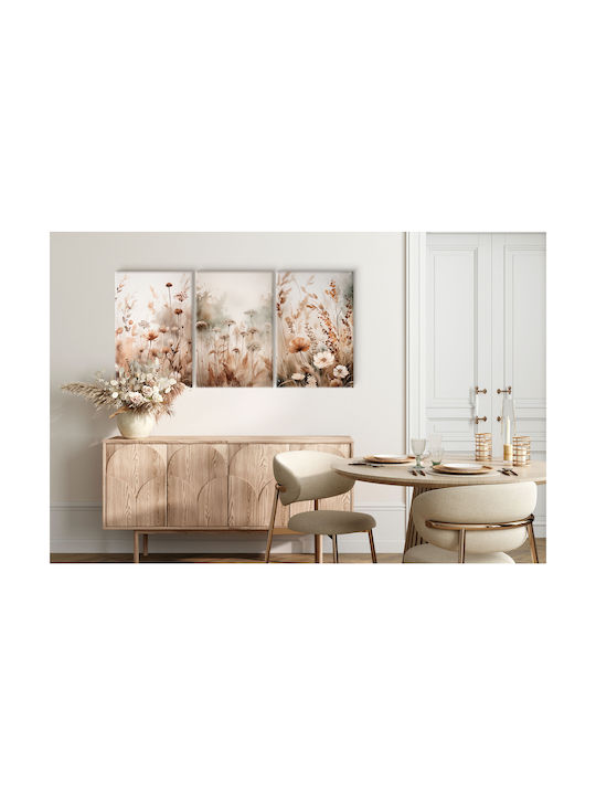 Decowalls Τρίπτυχος Πίνακας σε Καμβά 60x120cm