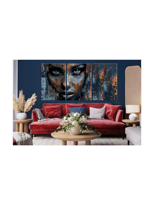 Decowalls Τρίπτυχος Πίνακας σε Καμβά 60x120cm