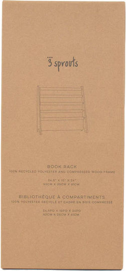 Kids Wooden Bookcase Brown