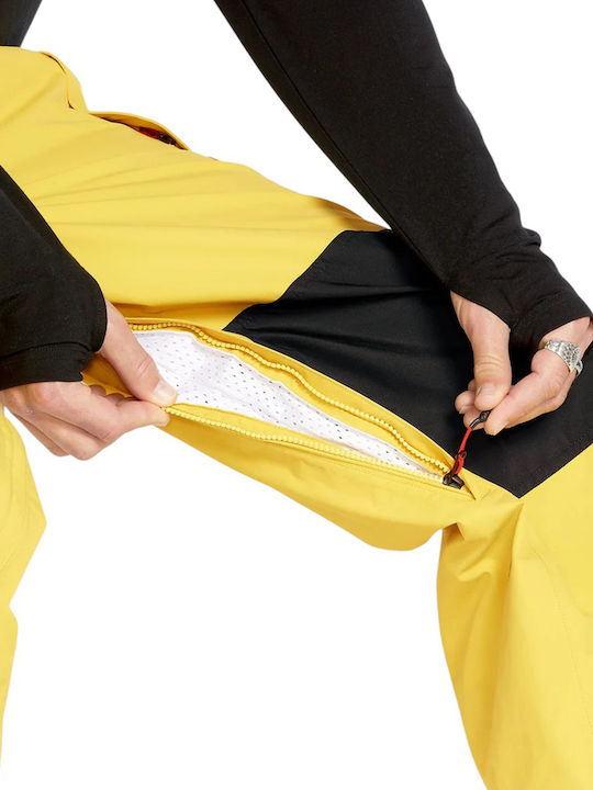 Volcom Longo Gore-tex G1352506-DKY Pantaloni de schi și snowboard pentru bărbați Ski & Snowboard Galben