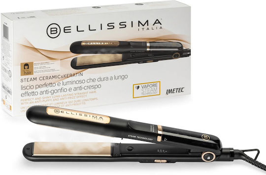 Bellissima Steam Ceramic & Keratin 11915 Hair Straightener with Steam and Ceramic Plates 76W