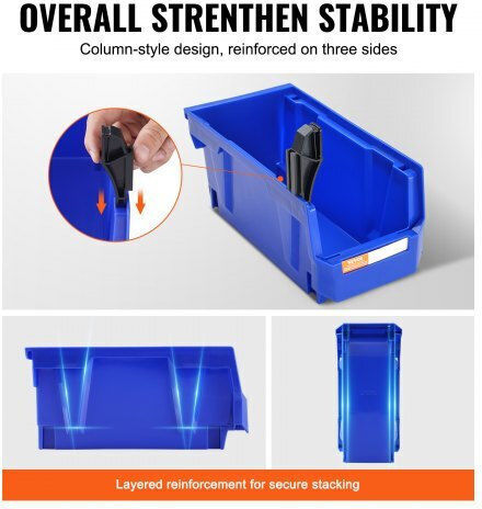 Vevor Plastic Tool Bin Organiser W11xD5xH5cm