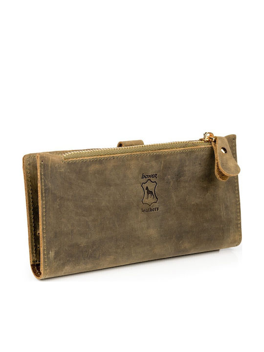 Leather Women's Wallet Classic Green