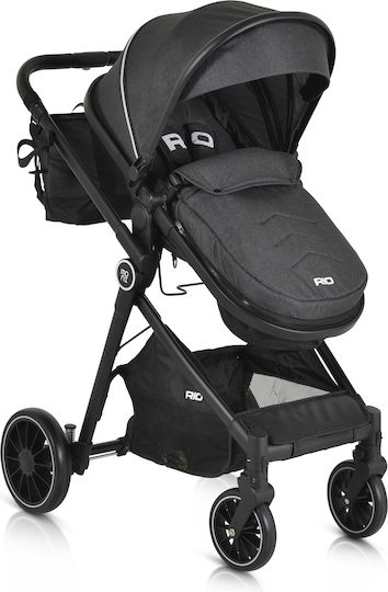 Moni Rio Verstellbar 2 in 1 Baby Kinderwagen Geeignet für Neugeborene Black