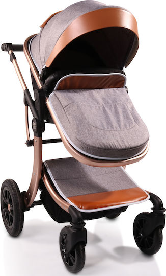 Moni Sofie Adjustable 2 in 1 Baby Stroller Suitable for Newborn Gray 11.5kg