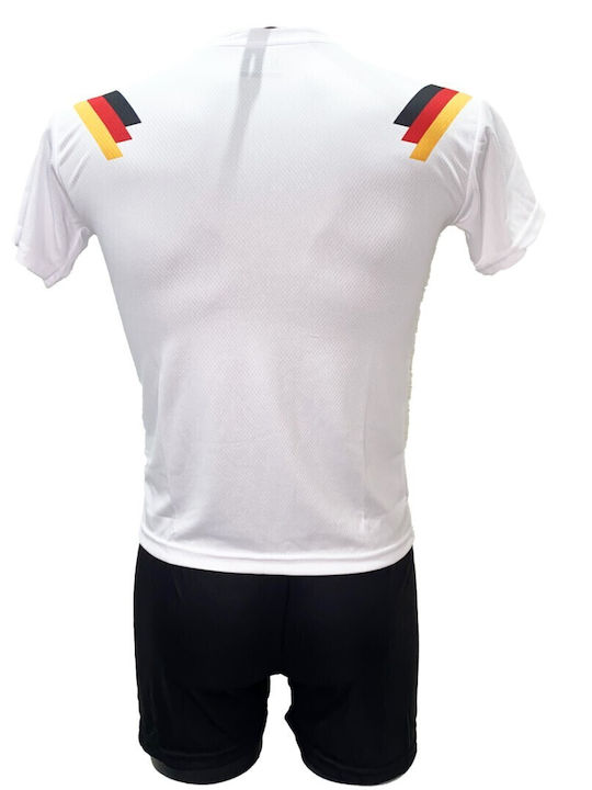 Children's Germany National Team Football Set No Name Retro White Black 1990-91