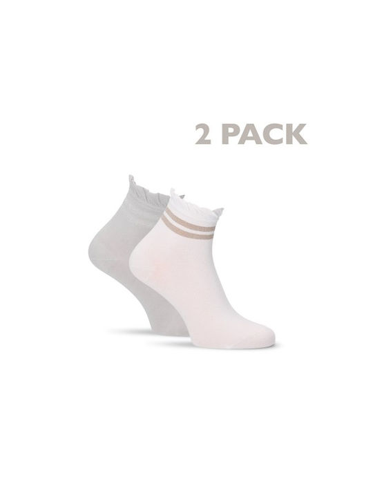 Tamaris Women's Socks White/silver 2Pack