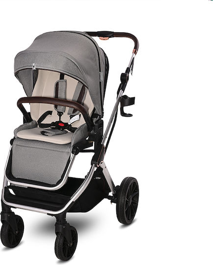 Lorelli Glory Adjustable 2 in 1 Baby Stroller Suitable for Newborn Opaline Grey 9kg