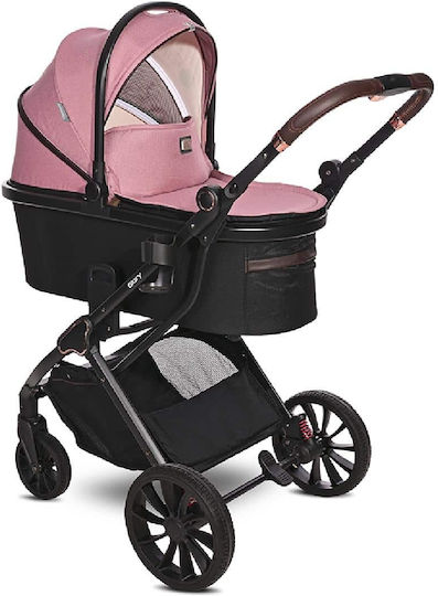 Lorelli Glory 2024 Adjustable 2 in 1 Baby Stroller Suitable for Newborn Pink 9kg