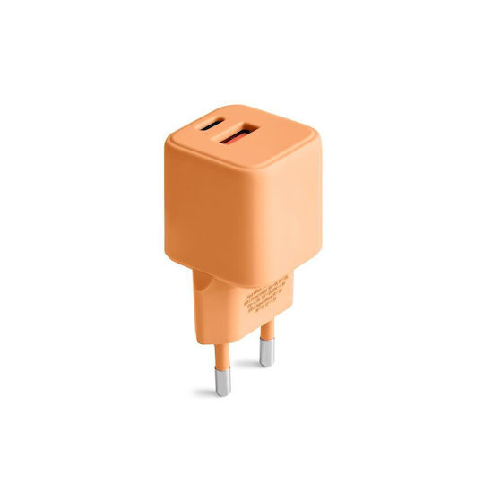Colorum Ladegerät mit integriertem Kabel 30W Stromlieferung Orange (GSM179872)