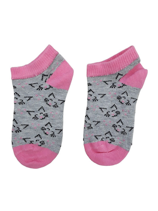 Domina Детски къси чорапи Grey, Pink