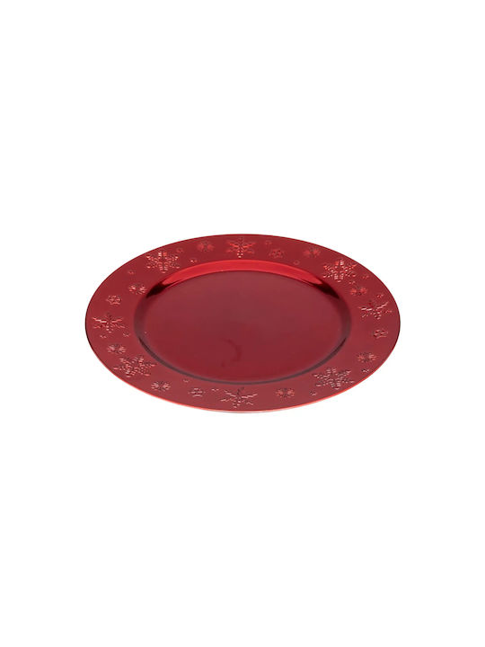 Fééric Lights & Christmas Serving Platter Diameter 33cm Red 183454rg