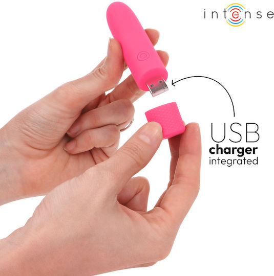 Intense Rechargeable Vibrating Mini Δονητής Bullet 10cm Ροζ