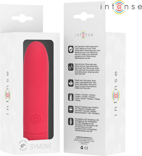 Intense Rechargeable Vibrating Mini Δονητής Bullet 10cm Κόκκινος