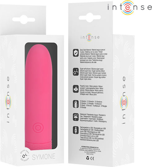Intense Rechargeable Vibrating Mini Δονητής Bullet 10cm Ροζ