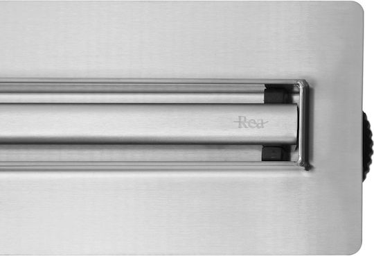 Γραμμική Αποστράγγιση Rea Neox Slim Pro Nickiel Brush 50