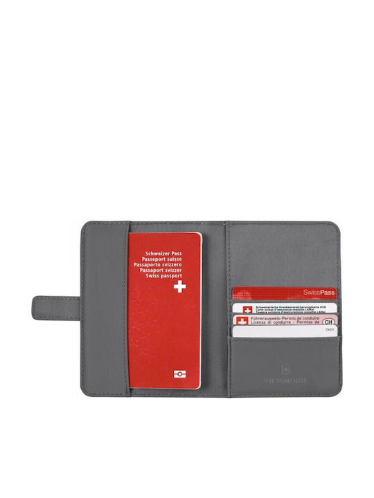 Travel Essentials Men's Wallet Travel with RFID Gray