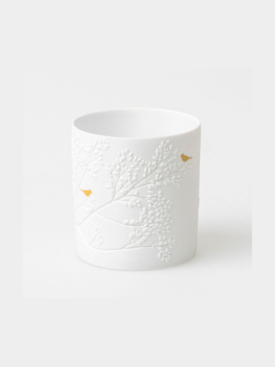 Raeder Candle Holder suitable for Tealights Porcelain in White Color 6.5x6.5x7cm 1pcs