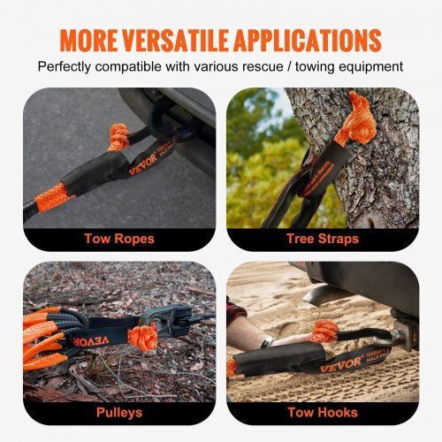 Vevor Car Towing Tow Rope In Orange Colour