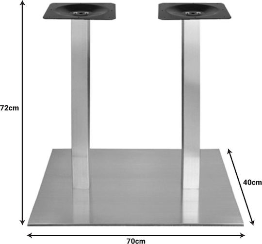 Pakketo Cosmonash Table Stand made of Aluminum 70x72cm