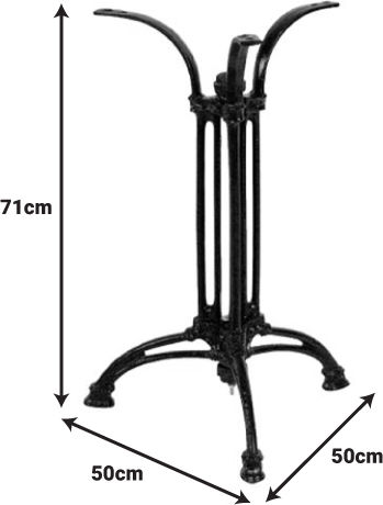 Pakketo Outil Table Stand made of Metal in Black Color