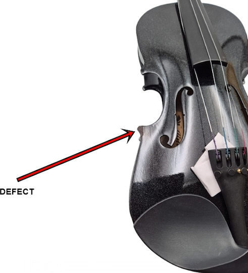 Classic Wooden Violin 3/4 Case Included Black