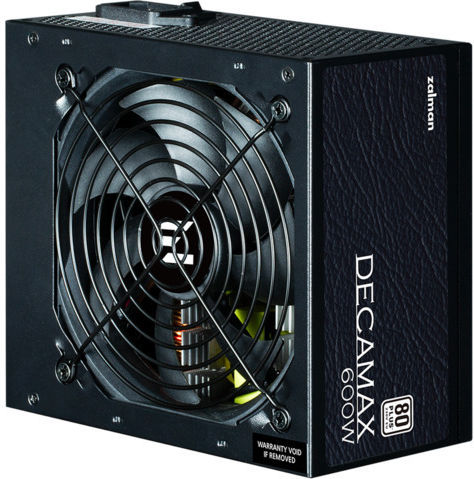 Zalman Decamax 600W Black Computer Power Supply Semi Modular 80 Plus Standard