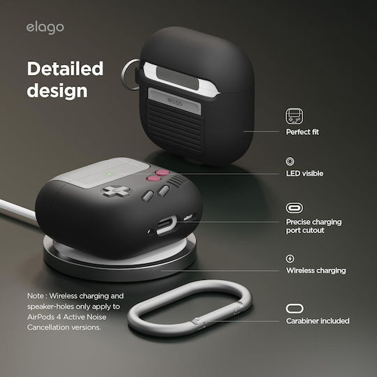 Elago Aw5 Hang Case Case Silicone in Black color for Apple AirPods 4
