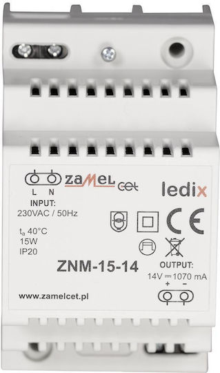 Захранване за LED модули Zamel 14V DC 15W ZNM-15-14 LDX10000021